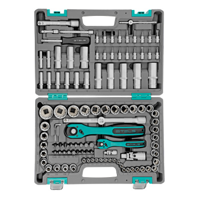Набор инструментов 1/2", 1/4", CrV, 12 гранные головки, пластиковый кейс, 109 предмета Stels по ценам производителя в Екатеринбурге с доставкой по всей России