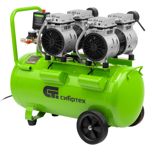 Компрессор безмаслянный малошумный МБ 2000/50, 2000 Вт, 50л, 300 л/мин Сибртех по ценам производителя в Екатеринбурге с доставкой по всей России
