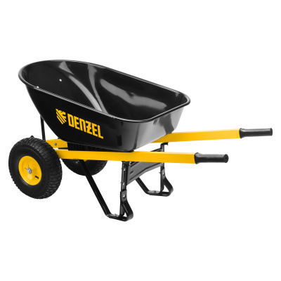 Тачка строительная, усиленная, объем 140 л, 250 кг, двухколесная, колесо 15х6.00-6 Denzel по ценам производителя в Екатеринбурге с доставкой по всей России