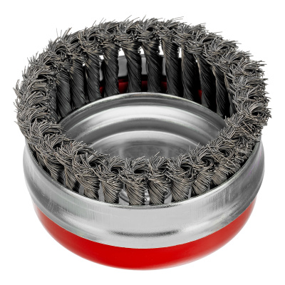 Щетка для УШМ Heavy Duty, 125 мм, М14, "чашка", крученая проволока 0.5 мм Matrix по ценам производителя в Екатеринбурге с доставкой по всей России