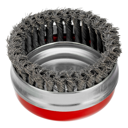 Щетка для УШМ Heavy Duty, 125 мм, М14, "чашка", крученая проволока 0.5 мм Matrix по ценам производителя в Екатеринбурге с доставкой по всей России