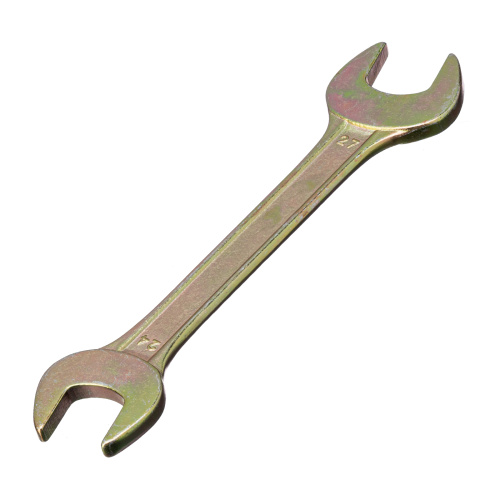 Ключ рожковый, 24 х 27 мм, желтый цинк Сибртех по ценам производителя в Екатеринбурге с доставкой по всей России