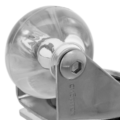 Колесо ПУ прозрачное поворотное d-35 мм, крепление платформенное Сибртех по ценам производителя в Екатеринбурге с доставкой по всей России