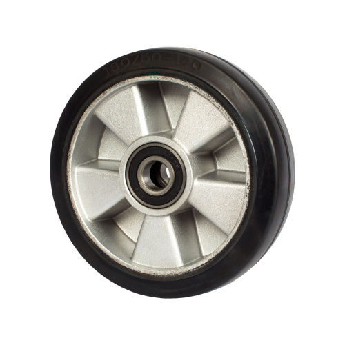 Колесо гидравлической тележки с подшипниками, резина, 180 х 50мм по ценам производителя в Екатеринбурге с доставкой по всей России