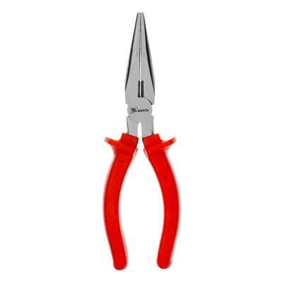 Длинногубцы прямые Econom, 180 мм, шлифованные, пластмассовые рукоятки Matrix по ценам производителя в Екатеринбурге с доставкой по всей России