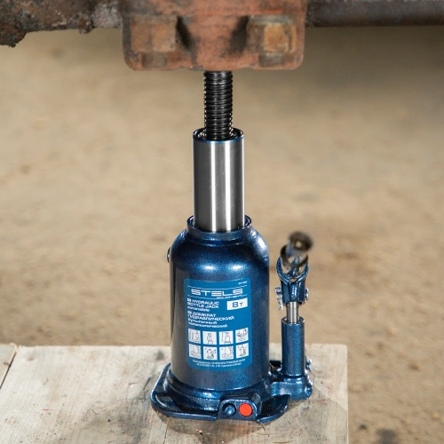 Домкрат гидравлический бутылочный телескопический, 8 т, подъем 180-410 мм Stels по ценам производителя в Екатеринбурге с доставкой по всей России