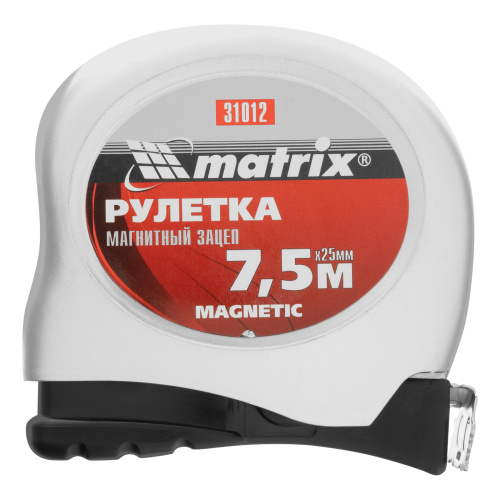 Рулетка Magnetic,7,5 м х 25 мм,магнитный зацеп Matrix по ценам производителя в Екатеринбурге с доставкой по всей России
