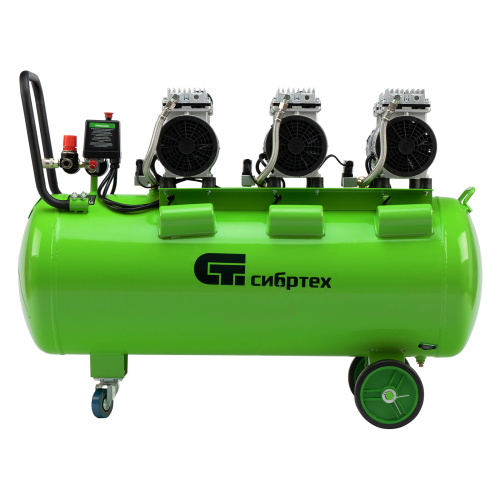 Компрессор безмаслянный малошумный МБ 2250/100, 2250 Вт, 100л, 400 л/мин Сибртех по ценам производителя в Екатеринбурге с доставкой по всей России