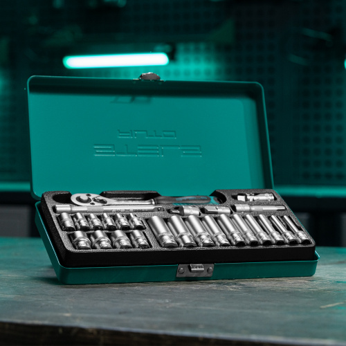 Набор торцевых головок с трещоткой, 1/4", 26 предметов Stels по ценам производителя в Екатеринбурге с доставкой по всей России