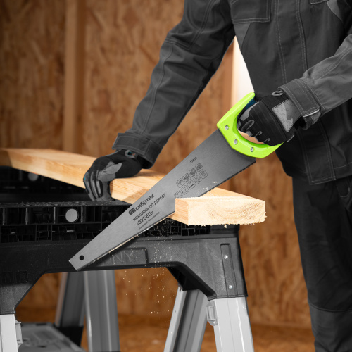 Ножовка по дереву"Зубец" для точных пильных работ, 450 мм, каленый зуб 2D, 14 TPI, двухкомпонентная рукоятка Сибртех по ценам производителя в Екатеринбурге с доставкой по всей России