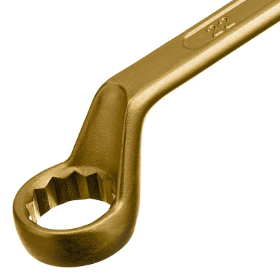 Ключ накидной, 19 х 22 мм, желтый цинк Сибртех по ценам производителя в Екатеринбурге с доставкой по всей России