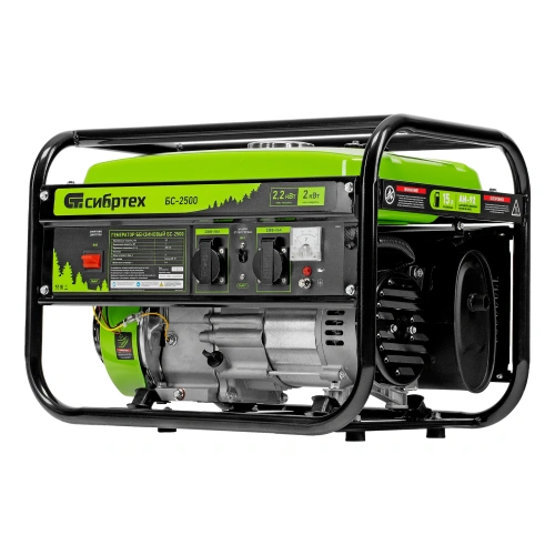 Генератор бензиновый БС-2500, 2.2 кВт, 230В, четырехтактный, 15 л, ручной стартер Сибртех по ценам производителя в Екатеринбурге с доставкой по всей России