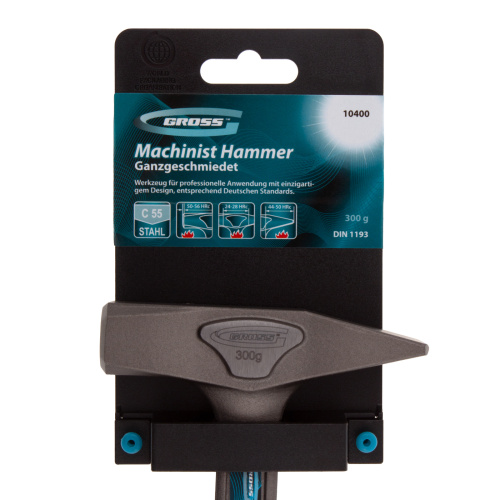 Молоток слесарный, цельнокованый, трехкомпонентная рукоятка, 300 г Gross по ценам производителя в Екатеринбурге с доставкой по всей России