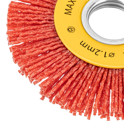 Щетка для УШМ, 100 мм, Плоская, нейлоновая щетина, посадка 22,2 мм Denzel по ценам производителя в Екатеринбурге с доставкой по всей России