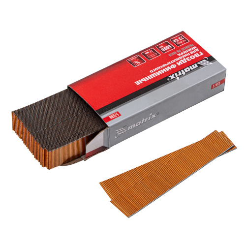 Гвозди финишные, (шпильки) 23GA для пневматического нейлера финишного D 0.64 мм, длина 12 мм, 5000 шт Matrix по ценам производителя в Екатеринбурге с доставкой по всей России