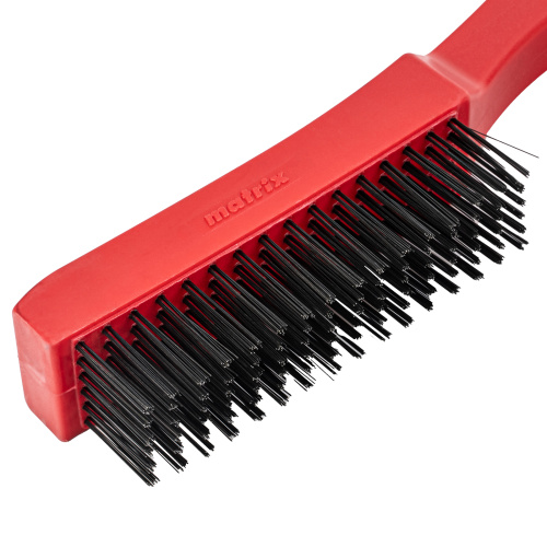 Щетка зачистная шестирядная, закаленная прямая проволока с пластиковой ручкой Matrix по ценам производителя в Екатеринбурге с доставкой по всей России