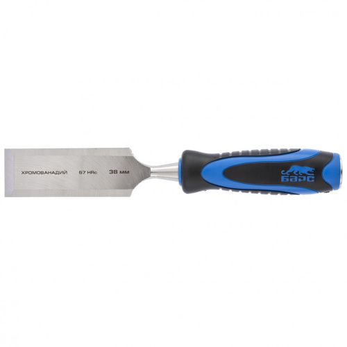 Долото-стамеска, плоская, 38 мм, двухкомпонентная рукоятка, металлический затыльник Барс по ценам производителя в Екатеринбурге с доставкой по всей России