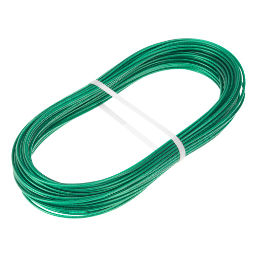Трос металлополимерный зеленый ПР-2.0, толщина 2.0 мм, моток 20 метров Сибртех по ценам производителя в Екатеринбурге с доставкой по всей России