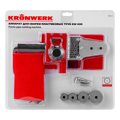 Аппарат для сварки пластиковых труб K W 600, 600 Вт, 300 °C, 20-25-32-40 мм, блистер Kronwerk по ценам производителя в Екатеринбурге с доставкой по всей России