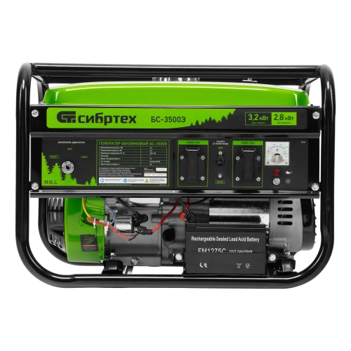 Генератор бензиновый БС-3500Э, 3.2 кВт, 230В, 4-х тактный, 15 л, электростартер Сибртех по ценам производителя в Екатеринбурге с доставкой по всей России
