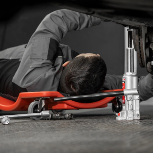 Домкрат гидравлический бутылочный, 4 т, высота подъема 194-372 мм, в пластиковый кейсе Matrix по ценам производителя в Екатеринбурге с доставкой по всей России