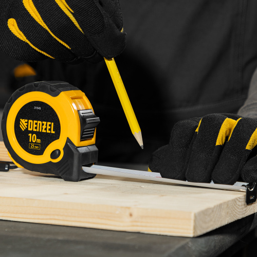 Рулетка 10м х 25мм, двухкомп. корпус, кнопка-пауза Denzel по ценам производителя в Екатеринбурге с доставкой по всей России