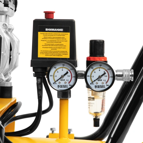 Компрессор безмасляный, малошумный  DLS 2250/100, 2250 Вт, 3x750, 100 л, 410 л/мин блок управления/ Denzel по ценам производителя в Екатеринбурге с доставкой по всей России