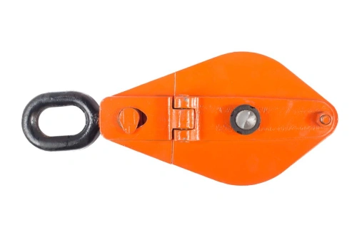 Блок монтажный однорольный с  ушком TOR 3,2 т с откидной щекой по ценам производителя в Екатеринбурге с доставкой по всей России