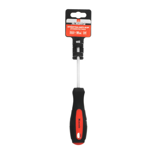 Отвертка Anti-Slip, SL6 х 100 мм, CrV, двухкомпонентная рукоятка Matrix по ценам производителя в Екатеринбурге с доставкой по всей России