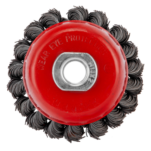 Щетка для УШМ, 75 мм, М14, "чашка", двухрядная, крученая проволока 0.35 мм Matrix по ценам производителя в Екатеринбурге с доставкой по всей России