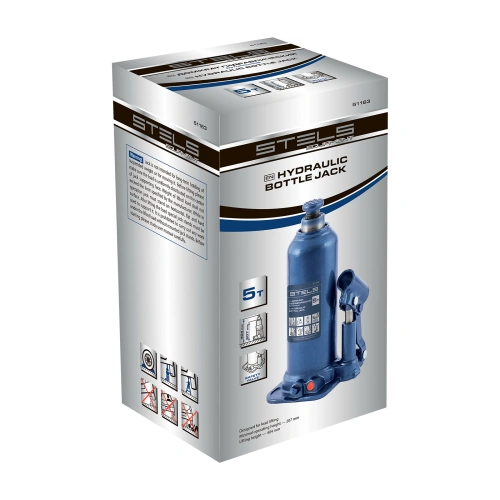 Домкрат гидравлический бутылочный, 5 т, h подъема 207-404 мм Stels по ценам производителя в Екатеринбурге с доставкой по всей России