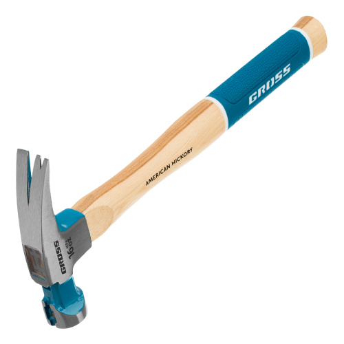 Молоток-гвоздодер, 450 г, угол 75, магнит, обрезиненная рукоятка American hickory GROSS по ценам производителя в Екатеринбурге с доставкой по всей России