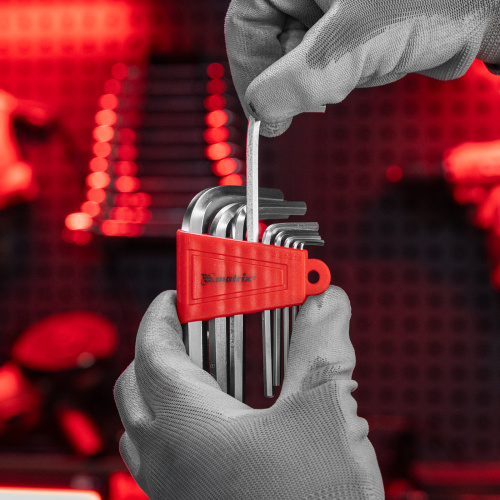 Набор ключей имбусовых HEX, 1.5-10 мм, CrV, 9 шт, коротких, с сатиновым покрытием Matrix по ценам производителя в Екатеринбурге с доставкой по всей России