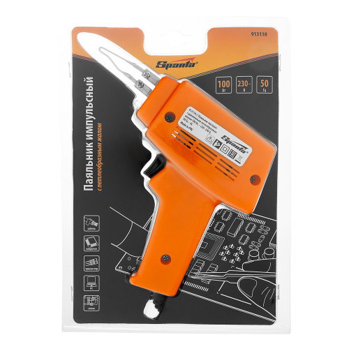 Паяльник импульсный с петлеобразным жалом, 100 Вт, 220 В Sparta по ценам производителя в Екатеринбурге с доставкой по всей России