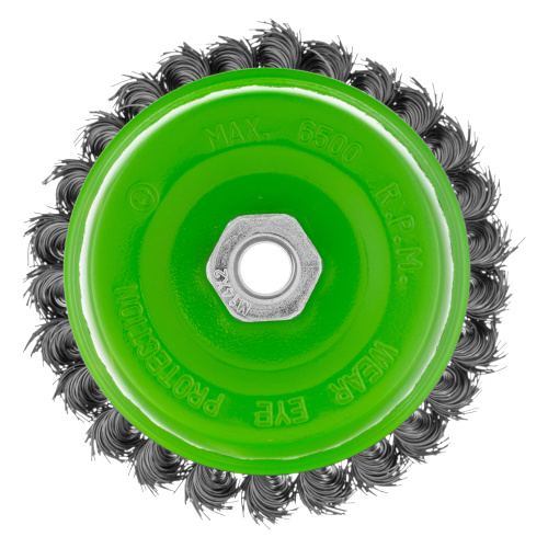 Щетка для УШМ, 125 мм, М14, "чашка", крученая металлическая проволока Сибртех по ценам производителя в Екатеринбурге с доставкой по всей России