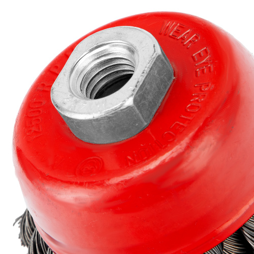 Щетка для УШМ, 75 мм, М14, "чашка", двухрядная, крученая проволока 0.35 мм Matrix по ценам производителя в Екатеринбурге с доставкой по всей России