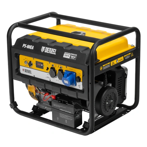 Генератор бензиновый PS 80 EA, 8.0 кВт, 230 В, 25 л, коннектор автоматики, электростартер Denzel по ценам производителя в Екатеринбурге с доставкой по всей России