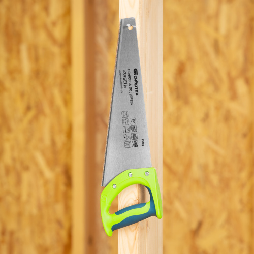 Ножовка по дереву"Зубец" для точных пильных работ, 350 мм, каленый зуб 2D, 14 TPI, двухкомпонентная рукоятка Сибртех по ценам производителя в Екатеринбурге с доставкой по всей России