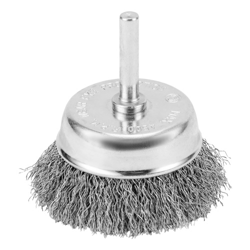 Щетка для дрели, 65 мм, "чашка" со шпилькой, витая проволока Сибртех по ценам производителя в Екатеринбурге с доставкой по всей России