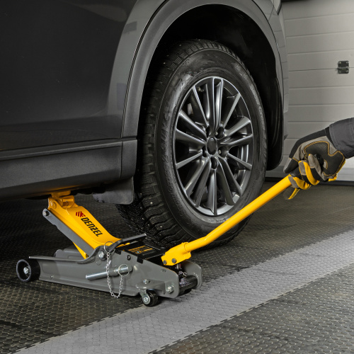 Домкрат гидравлический подкатной с фиксатором, 2,5 т, 85-385 мм Denzel по ценам производителя в Екатеринбурге с доставкой по всей России