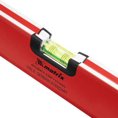 Уровень алюминиевый, 1000 мм, 3 глазка, ударопрочные заглушки, двухкомпонентные ручки Matrix ProFI по ценам производителя в Екатеринбурге с доставкой по всей России