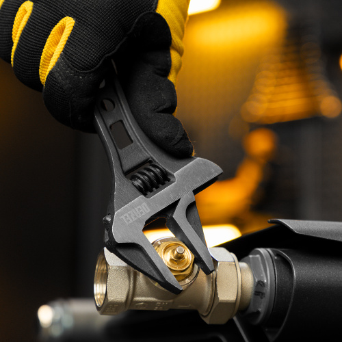 Ключ разводной 155 мм, CrV, кованый, укороченная рукоятка Denzel по ценам производителя в Екатеринбурге с доставкой по всей России