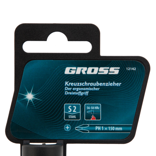 Отвертка PH1 x 150 мм, S2, трехкомпонентная ручка Gross по ценам производителя в Екатеринбурге с доставкой по всей России