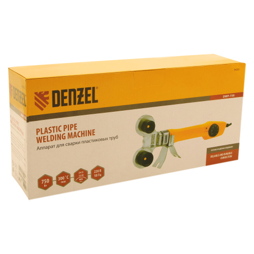 Аппарат для сварки пластиковых труб DWP-750, 750 Вт, 0-300 град, 4 насадки, 20-40 мм Denzel по ценам производителя в Екатеринбурге с доставкой по всей России